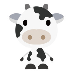 デフォルメした乳牛のホルスタイン種のアイコン