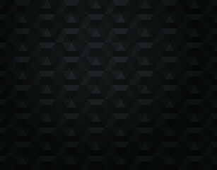 The hexagon abstract background has a slightly different black color. Vector