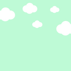 Sky background with clouds. Vector illustration