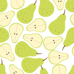 seamless pattern with hand drawn pear fruit. creative designs for fabric, wrapping, wallpaper, textile, apparel.