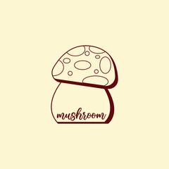 modern mushroom logos as a symbol of agriculture or restaurant