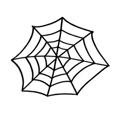 Spider web Web for Halloween, a scary, ghostly, spooky element for design on Halloween. Vector