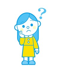 若い 女性 疑問 シンプルカラー