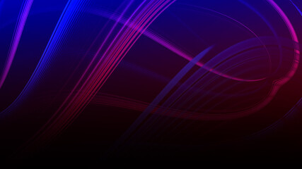 Abstract red purple gradient geometric background. Neon light curved lines and shape with colorful graphic design.