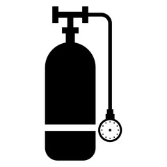 
An oxygen storage vessel, oxygen cylinder icon
