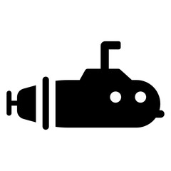 
Underwater torpedo icon, solid vector style
