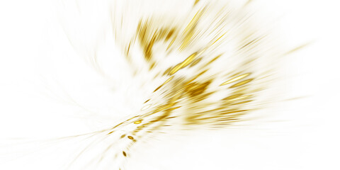 Abstract blurred golden rays. Holiday background with fantastic light effect. Digital fractal art. 3d rendering.