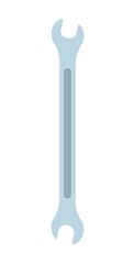 Wrench icon flat element. Grey colored vector illustration of wrench icon flat isolated on clean background for web mobile app logo design