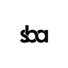 sba letter original monogram logo design