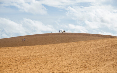 Red Sand Dunes, also known as Golden Sand Dunes, is located near Hon Rom beach, Mui Ne, Phan Thiet...