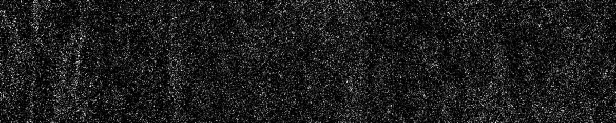 White Grainy Texture On Black. Panoramic Background. Wide Horizontal Long Banner For Site. Dust Overlay. Light Coloured Noise Granules. Snow Vector Elements. Illustration, EPS 10.