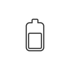 Battery charging power line icon. linear style sign for mobile concept and web design. Battery level outline vector icon. Symbol, logo illustration. Vector graphics