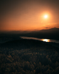 view on lake worthersee during summer