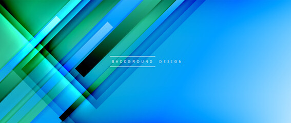 Dynamic lines on fluid color gradient. Trendy geometric abstract background for your text, logo or graphics