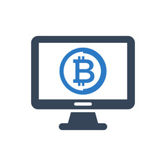 Bitcoin digital currency icon