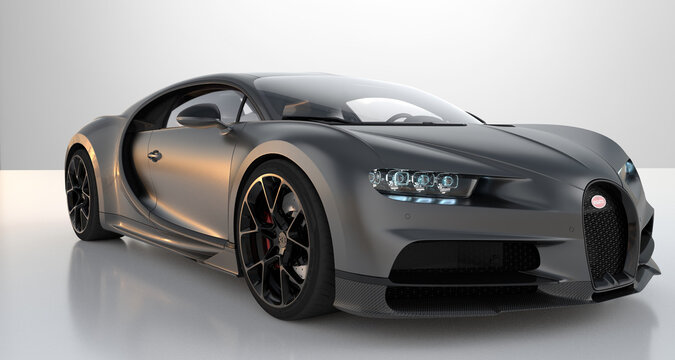 Bugatti Chiron on a white background