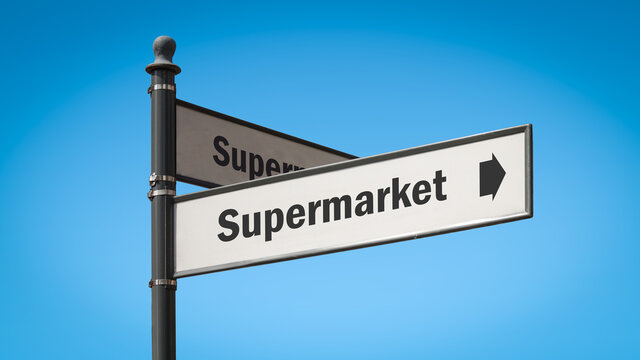 Street Sign to Supermarket