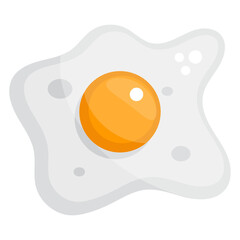 
Flat icon design of fried egg for breakfast
