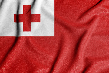 National flag of the tonga. The main symbol of an independent country. Flag of tonga. An attribute of the large size of a democratic state.