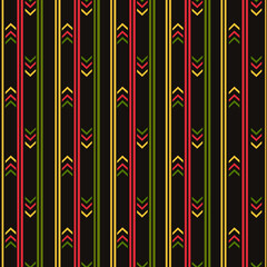 Geometric abstraction in stripes. The background is black. Texture, printing, design, decoration