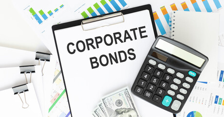 Paper with Corporate Bonds on a table