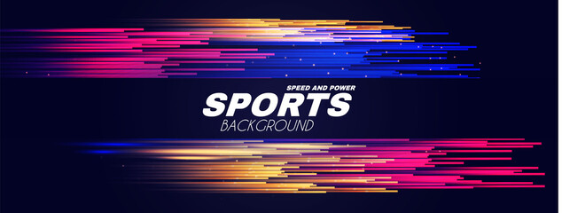 Abstract sport background with motion elements. Light dynamic effect. © feaspb