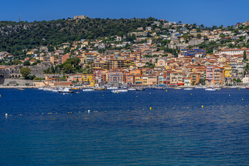 Villefranche-sur-Mer, France. 16.07.2020. Summer day on the beach. Tourism concept.
