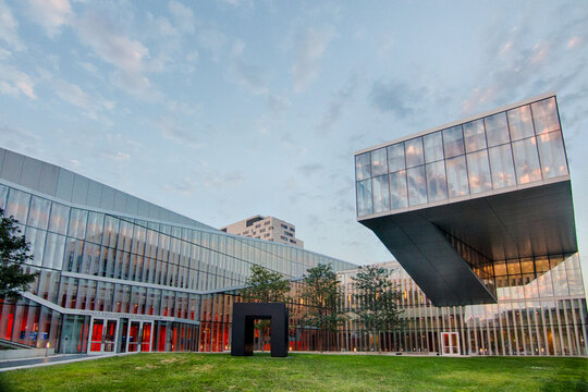 Singh Nanotechnology Building on Walnut Street UPENN, University of Pennsylva&aring;nia during sunset. September 3rd, 2016,  Philadelphia Pennsylvania, USA 