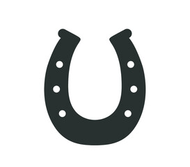 Horseshoe icon.  Vector lucky horse shoe icon. 