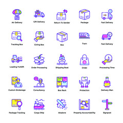 Logistic Delivery Icons Set