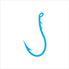  Fishing Hook outline icon vector