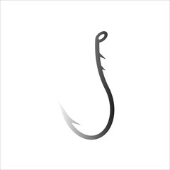  Fishing Hook outline icon vector
