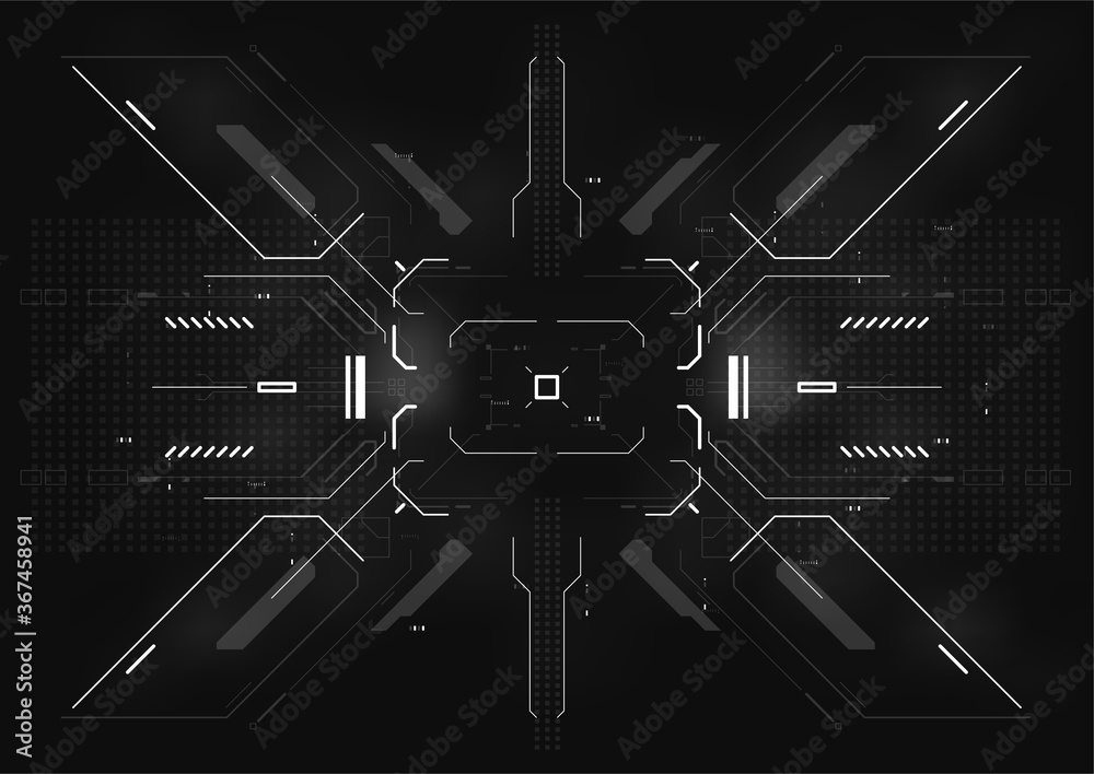 Poster cyberpunk futuristic poster. tech abstract poster template with hud elements. modern flyer for web a