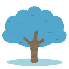 ファンシーな水色の木