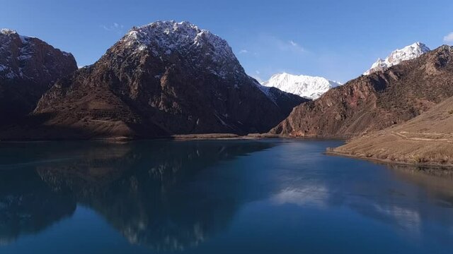 Iskanderkul mountain lake in Tajikistan
