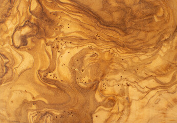Olive Wood Texture Background, Solid Wooden Burr or Burl Pattern