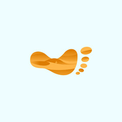 logo desert foot. foot icon