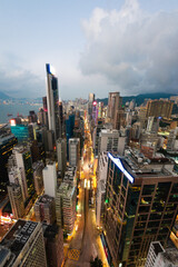 Hong Kong skyline at sunset