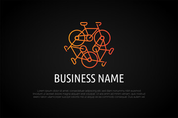 Orange Triangle Bike Logo Template