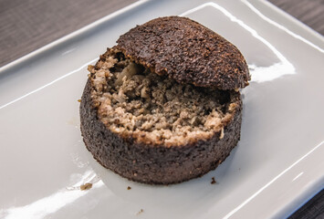 Kebbeh on a plate in restaurant Bsharri District of Lebanon
