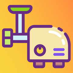 
A flat line design of meat mincer, editable vector style 
