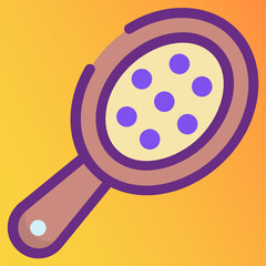 
A hair brush icon in modern flat style 
