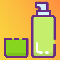 
Skin lotion icon in modern flat style 
