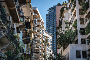 Fototapeta premium Apartments building in Achrafieh, one of the oldest districts of Beirut, capital city of Lebanon