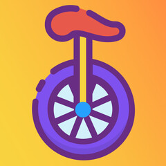  One wheeled conveyance, flat vector of monowheel   © SmashingStocks