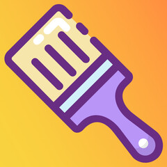 
A paint brush icon design, art brush concept 
