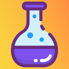 
Flat vector design of chemical testing, chemical flask 
