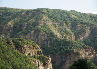 Fototapeta na wymiar Mountains and hills with trees