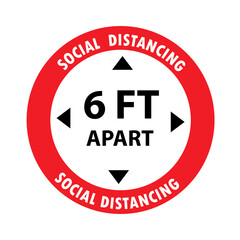 Social Distancing Keep Your Distance Icon. Vector