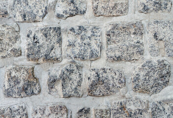 masonry background, fences with stone gravel